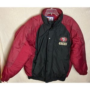 PRO LINE San Francisco 49ERS Jacket Vtg 90s Logo Athletic Stitched Red NFL